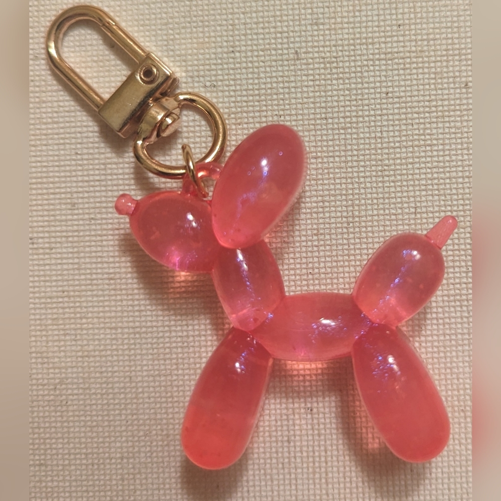 Luminous Translucent Balloon Dog Purse/Backpack Charm
